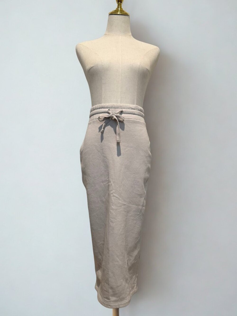 Zara Streetwear Cream Midi Skirt with Slit - Small - Cotton Blend - Picture 3 of 8
